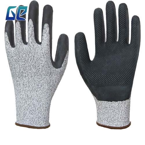 HPPE SHELL ECO-LATEX PALM COATED,CUT RESISTANCE