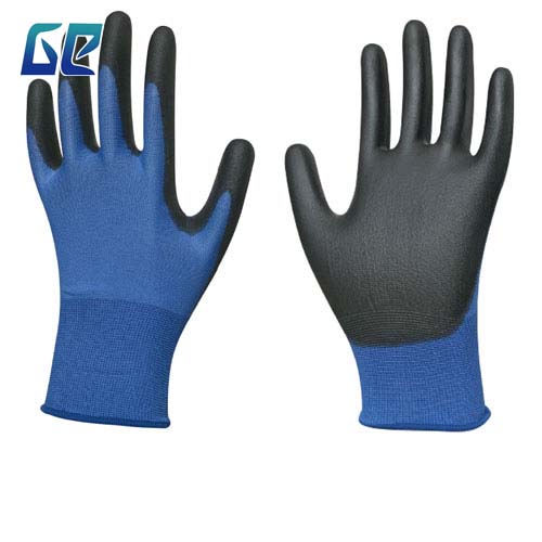 13G POLYESTER SHELL PU COATED,TOUCH SCREEN FINGERTIP