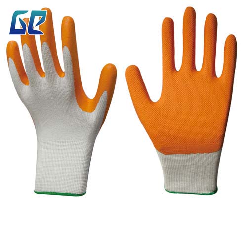 13G POLYESTER SHELL,FOAM NITRILE COATED,CRISS-CROSS ON THE PALM