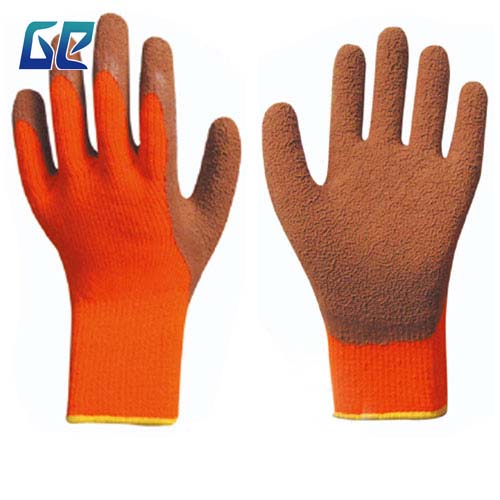 7G ACRYLIC SHELL,NAPPING LINING,LATEX THUMB COATED FOAM FINISH